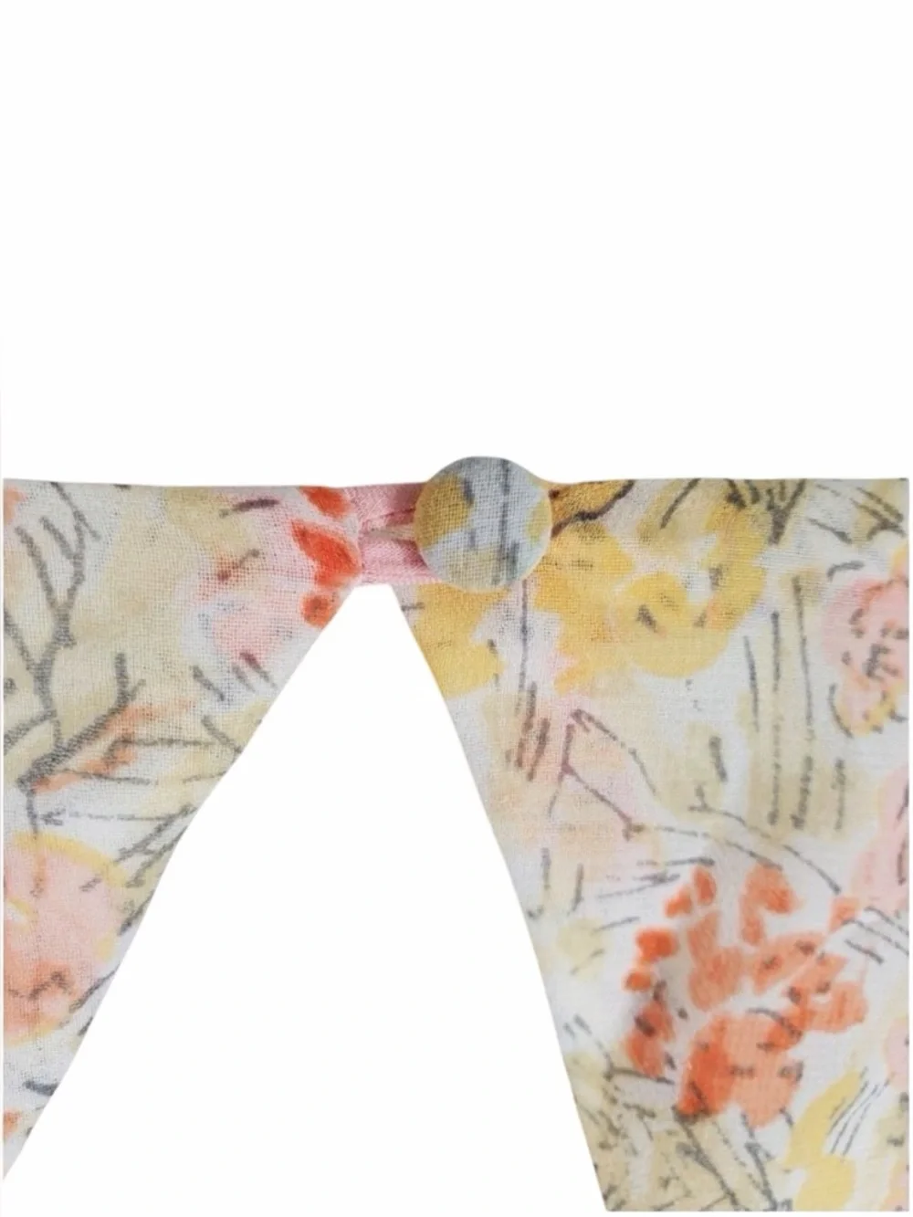 Free People Mabel Printed Blouse M Floral Sheer Sleeve Corset Fairy Ren-Faire